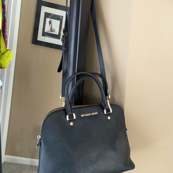 Michael Kors Black Leather Handbag - Picture 1 of 9